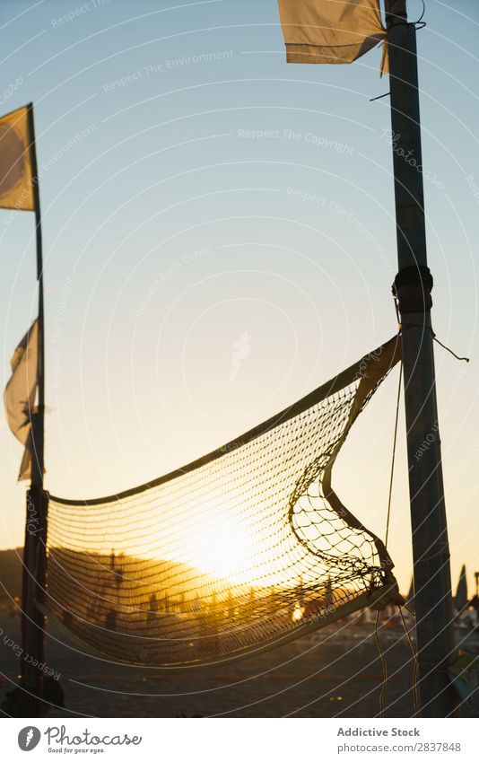 Volleyball net on beach Resort Beach Net Court building Vacation & Travel Action Sports Summer Coast Tourism Relaxation Sun Sand Tropical Equipment