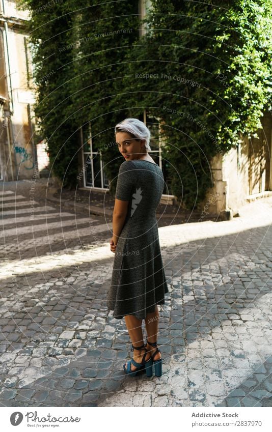 Woman posing on street Street Beautiful Girl Youth (Young adults) Student pretty Adults Smiling City Beauty Photography Attractive Easygoing Lifestyle