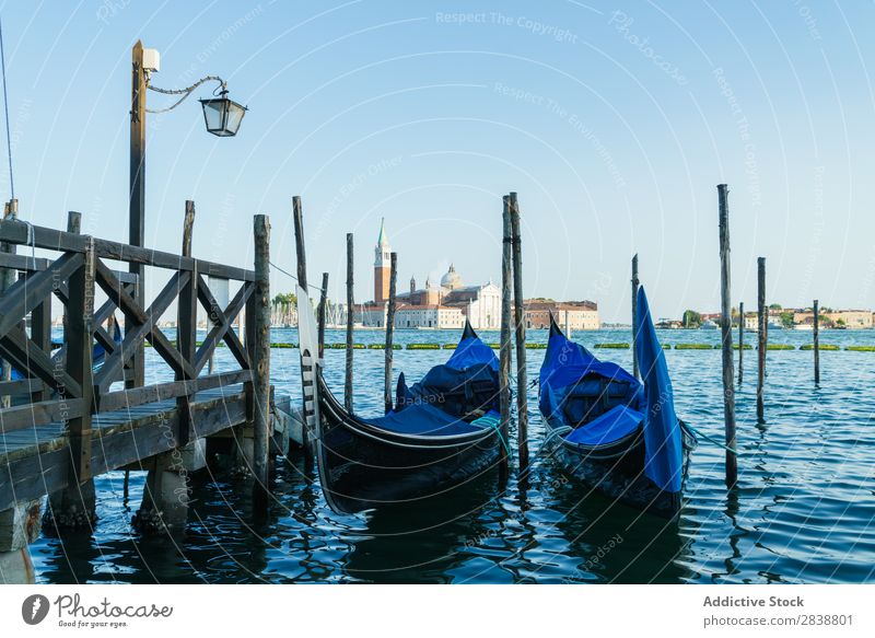 Gondolas on cityscape background Gondola (Boat) Channel Vacation & Travel City Tourism Transport Town Row Watercraft Skyline Architecture Attraction romantic