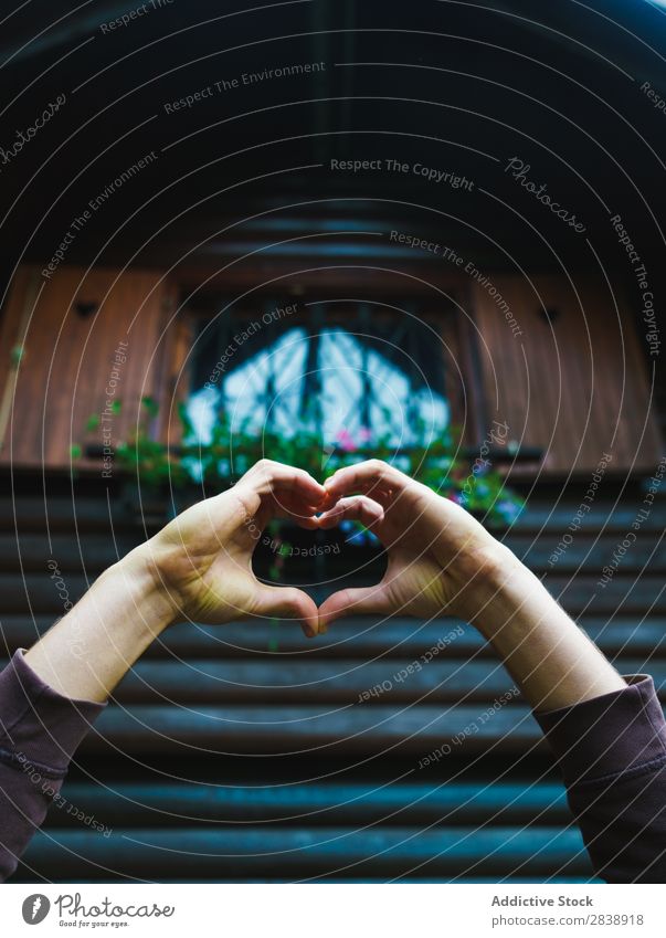 Person gesturing heart at window Hand Heart Window Indicate Love Symbols and metaphors Gesture Structures and shapes Sign romantic Romance Human being valentine