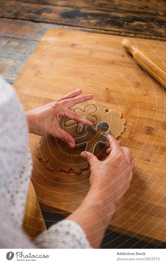 woman making christmas cookies at home Christmas & Advent Anonymous Unrecognizable Cook Kitchen Food Cooking Home Feasts & Celebrations Festive Holiday season