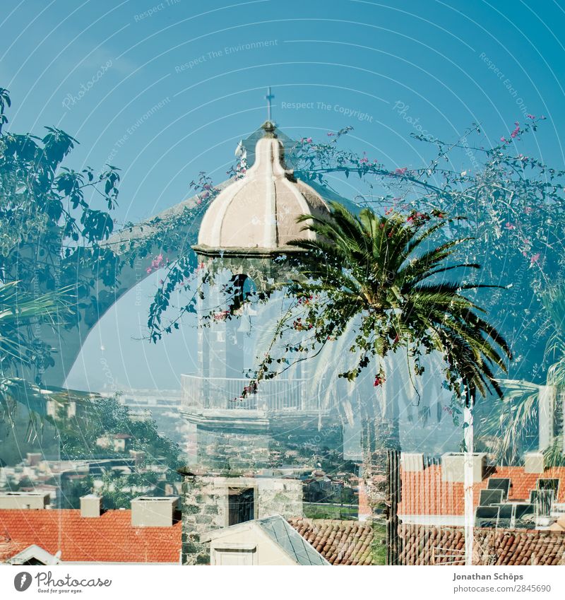 *** 1700 *** Multiple exposure in La Orotava, Tenerife Small Town Esthetic Green Old town Graphic Minimalistic Background picture South Canaries Spain