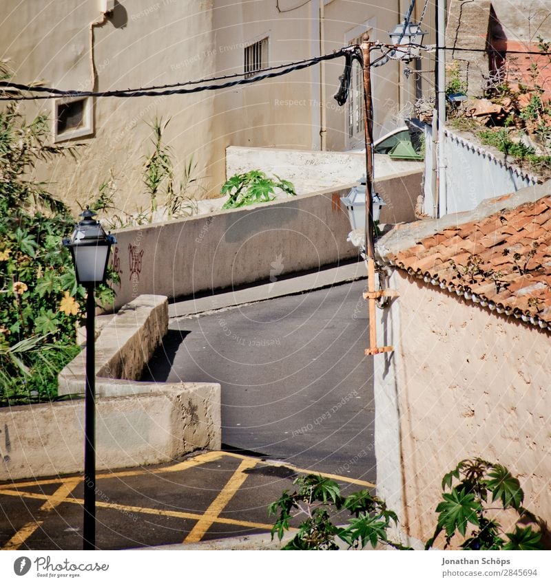 Street in La Orotava, Tenerife Town House (Residential Structure) Building Facade la orotava Spain Travel photography Roof Archaic Colour photo Exterior shot