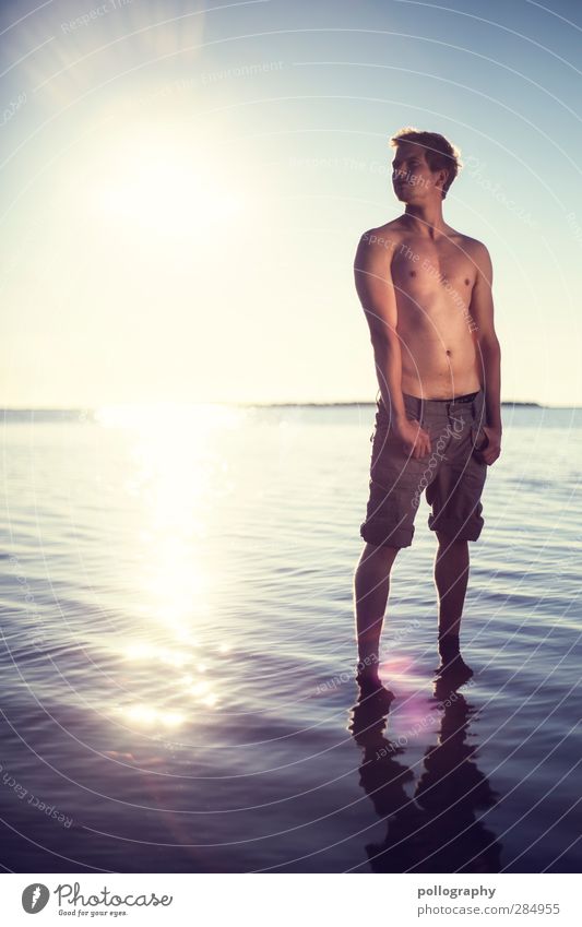 sunbath Vacation & Travel Tourism Trip Far-off places Freedom Summer Summer vacation Sun Sunbathing Ocean Island Waves Human being Masculine Young man