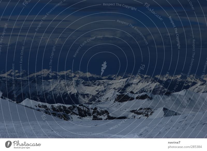 summit Environment Nature Landscape Elements Sky Clouds Horizon Winter Snow Alps Mountain Peak Far-off places Infinity Clean Blue White Adventure Cold