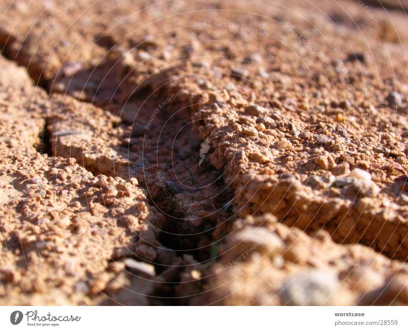 furrow Brown Dry Earth Floor covering Wrinkles Crack & Rip & Tear Shadow Close-up