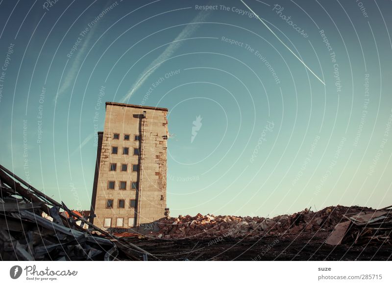 steadfast Construction site Environment Sky Cloudless sky Beautiful weather Town Outskirts House (Residential Structure) Industrial plant Building Architecture