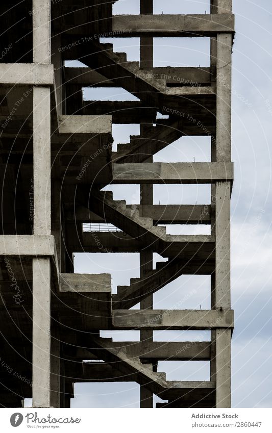 Unfinished building Abstract Architecture Building Built City Concrete Construction Contrast Crisis Facade Frame Framework Gray House (Residential Structure)