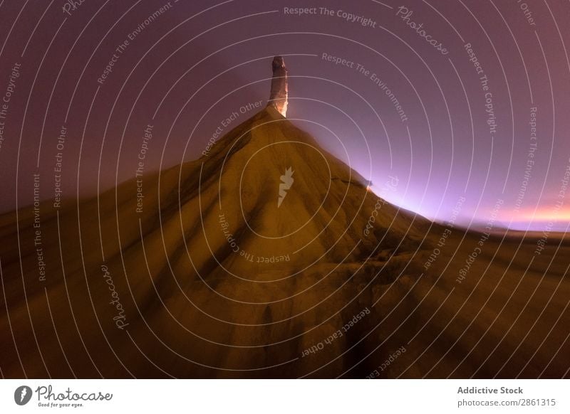 Top of stone desert hill and wonderful sky Hill Sky Stars Stone Night Bardenas Reales Spain Navarra Mountain Desert Heaven Peak Canyon Amazing Picturesque