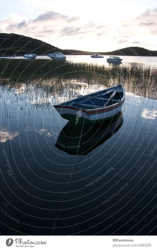 the calm lake - the calm lake Water boat Sunrise tranquillity silent Clouds Lake Blue reflections concord