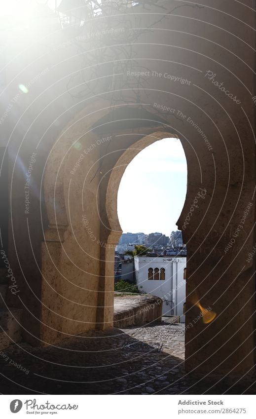 City Typical arab architecture Medina Architecture kasbah Old riad Door Window Detail Arabic Moslem Town Vantage point Oriental Tangier Morocco Skyline Building