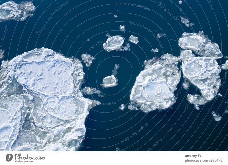 Icy cold #1 Winter Snow Nature Water Climate change Ice Frost River Blue White Fear of heights Threat Cold Risk Survive Environment Insurance Frozen surface