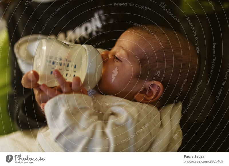 Mother feeding newborn with baby bottle motherhood Together togetherness Feeding people Love Caucasian Calm Relaxation Family & Relations Child care Happy