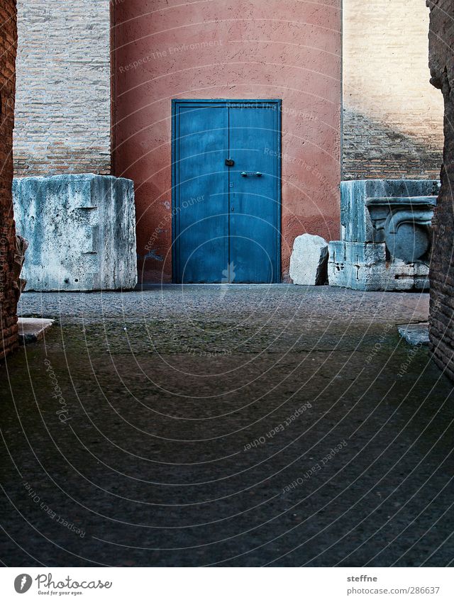 antique Rome Italy Old town Ruin Building Wall (barrier) Wall (building) Facade Door Tourist Attraction Monument Colosseum Esthetic Column Antiquity