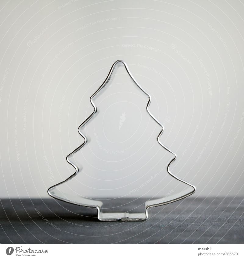 ohhh fir tree Tree Sign Gray Fir tree cookie cutter Aluminium Christmas & Advent Anti-Christmas Frame Abstract Anticipation Christmas tree Christmas decoration