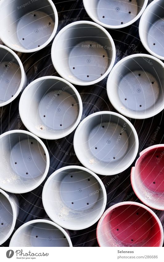 blue bucket II Screw Packaging Bowl Box Wood Plastic Retro Round Bucket Gray Red Empty Colour photo Exterior shot Deserted Copy Space left Copy Space right