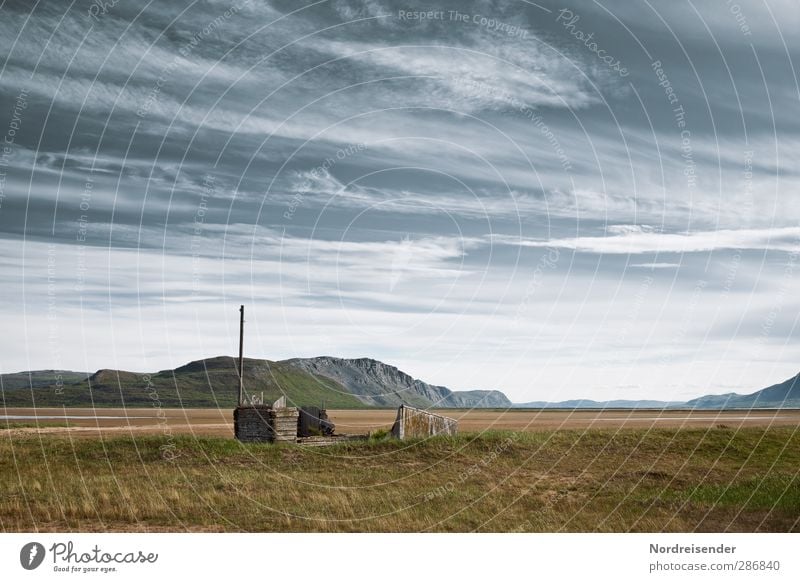 Endless on, I want to run.... Adventure Far-off places Freedom Nature Landscape Rock Mountain Coast Fishing village Deserted Hut Manmade structures Architecture