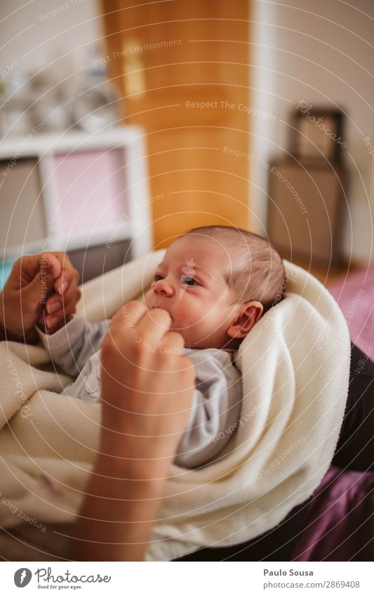 mother playing with baby Lifestyle Children's room Human being Baby Toddler Mother Adults Hand 1 0 - 12 months Touch Communicate Love Lie Happiness Together