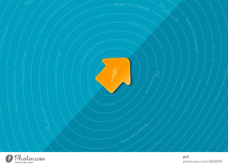 upward Economy Logistics Business SME Company Career Success Paper Sign Arrow Simple Positive Blue Orange Beginning Movement Resolve Advancement Idea Innovative