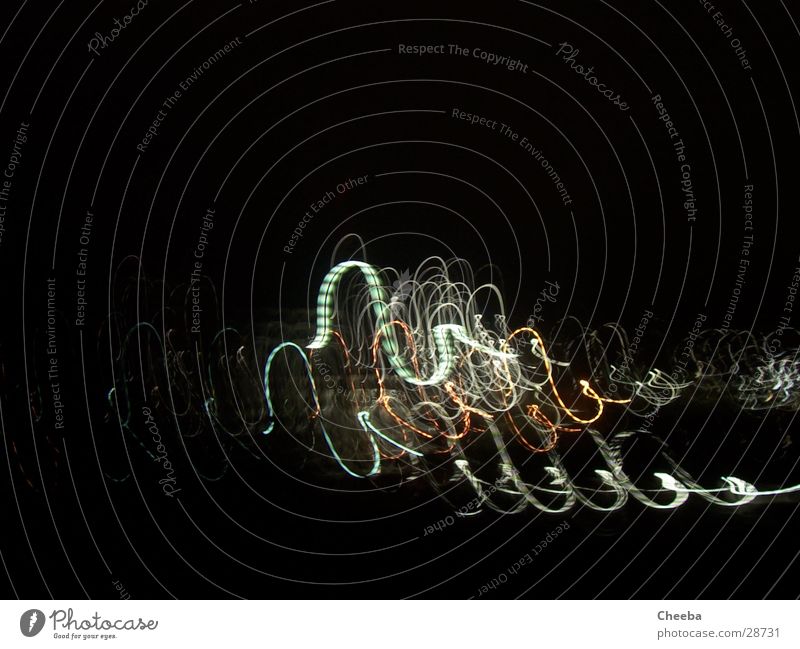 serpent Lamp Wiggly line Long exposure Night Light Meandering