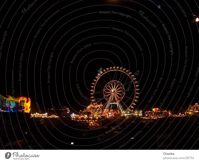 Giant Wheel Panorama 2 Ferris wheel Night Light Multicoloured Dark Attraction Roller coaster Fairs & Carnivals