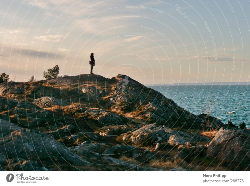 look, i can see another shoreline! Vacation & Travel Tourism Far-off places Freedom Ocean Island Waves Winter Human being Androgynous Life Body 1 Environment