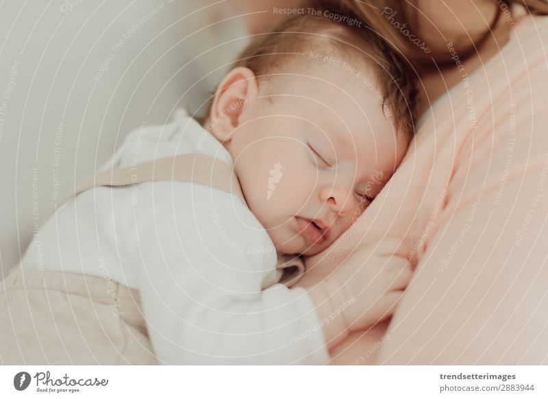 Young Mother holding newborn baby Eating Happy Beautiful Child Baby Woman Adults Parents Family & Relations Infancy Arm Feeding Love Small White Protection