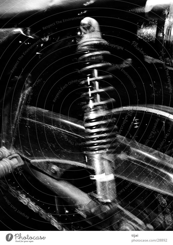 kawa78 Shock absorber Double exposure Chrome Obscure kawasaki Black & white photo Contrast Dirty