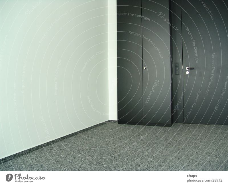 third room Room Door Dark Free Bright Modern Gray Black White Cupboard Wall (building) Empty Wardrobe door Carpet Contrast Golden section Colour photo