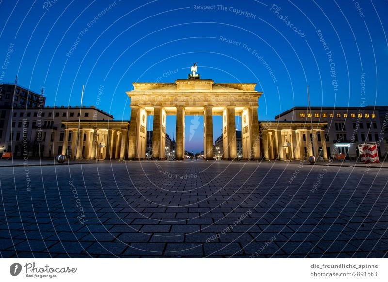 Sunrise at Brandenburg Gate Berlin Architecture Goal Capital city Historic Sky Germany Landmark Tourism Colour photo Manmade structures Exterior shot