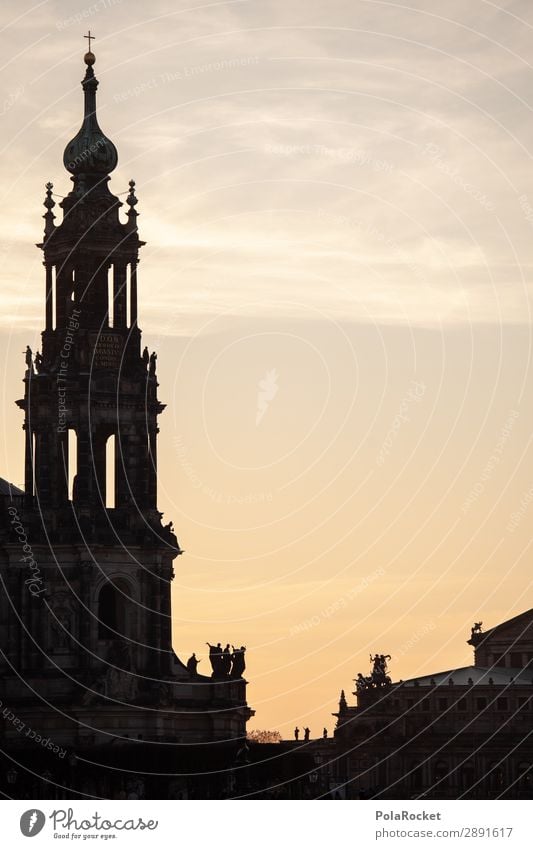 #A# CultureSkyline Art Esthetic Dresden Womens chruch Hofkirche Dresden Hofkirche Semper Opera Saxony Manmade landscape Cultural monument Colour photo