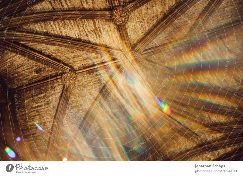 Ceiling of a church blurred with prism Dome Palace Castle Manmade structures Building Religion and faith Christianity Ceiling light God Prism Background picture