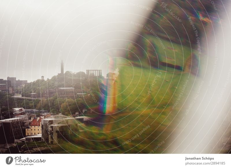 View of Calton Hill in Edinburgh with Prisma Vacation & Travel Tourism Freedom Hiking Bad weather Town Capital city Skyline Tower Tourist Attraction Landmark