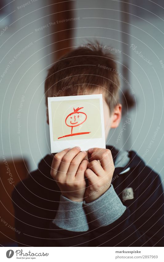 Analog Photography Polaroid Instant Parenting Kindergarten Child School Study Boy (child) Body Head Hand Fingers 1 Human being 3 - 8 years Infancy Art Media