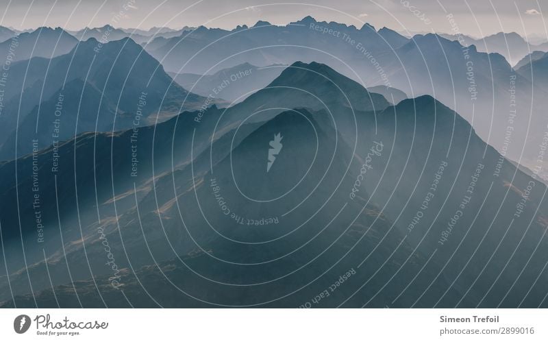 The Mist Tourism Adventure Far-off places Freedom Summer Mountain Hiking Mountaineering Elements Allgäu Alps Tannheimer Valley Kleinwalsertal Peak Gigantic