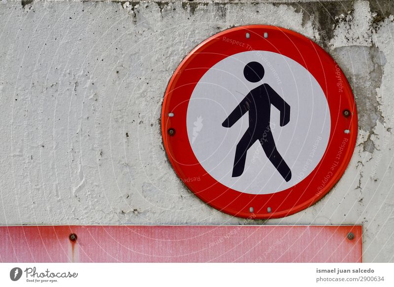 pedestrian traffic signal in the street Pedestrian To go for a walk Traffic sign Signal Street Signage Transport City Road sign Symbols and metaphors way