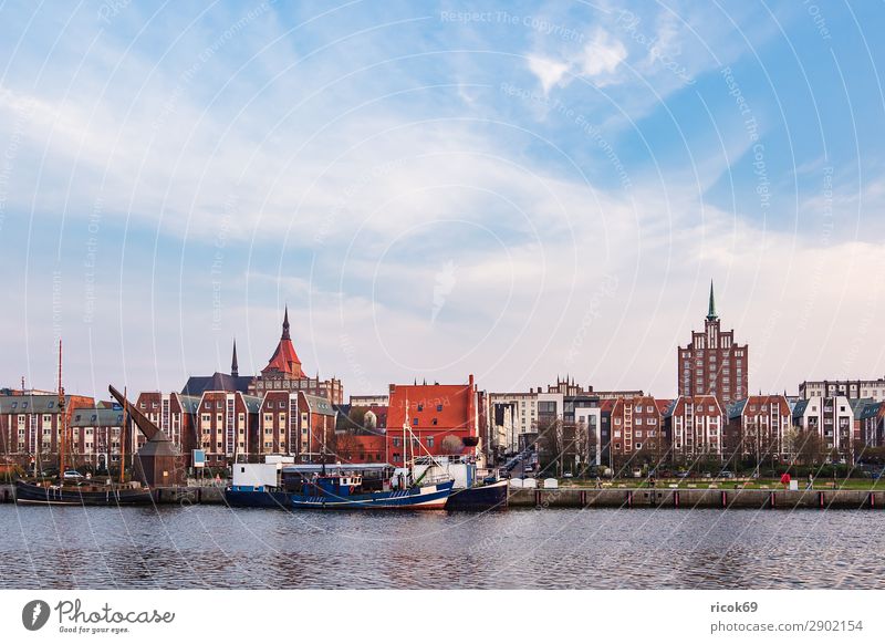 View of the city harbour in Rostock Vacation & Travel Tourism House (Residential Structure) Nature Water Climate Weather River Town Harbour Building