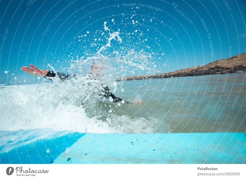 #AT# F*CK! Human being Masculine 1 Esthetic Splash of water Surfing Surfer Surfboard Surf school Ocean Colour photo Multicoloured Exterior shot Detail