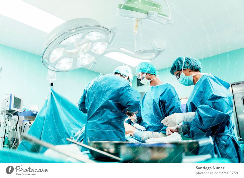 Team of Surgeons Operating. Operation Surgery operating surgical Hospital Room Doctor Theatre Medication Work and employment Group instrumental clinic Man Woman