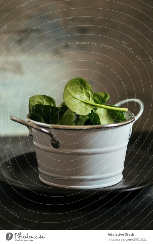 Fresh spinach on a rustic white metal crockery bowl Spinach Leaf Background picture Salad Food Vegetable Detail Bowl Raw Healthy Dark Baby Organic Green