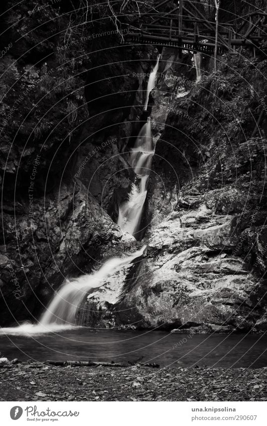 kesselfallklamm Nature Landscape Rock Canyon Rocky gorge boiler ravine River Waterfall To fall Hiking Dark Fresh Wet Natural Wild Idyll Far-off places Calm