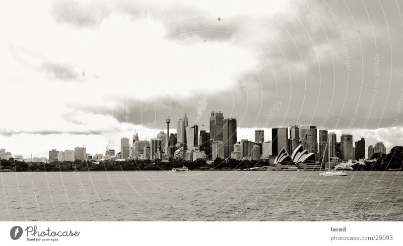 Sydney-dark clouds Town Australia Clouds Moody style Landscape Black & white photo