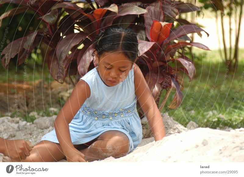 sand games Child Girl Summer Playing