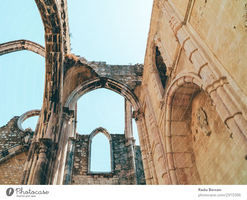 Convent Of Our Lady Of Mount Carmel (Convento da Ordem do Carmo) Is A Gothic Roman Catholic Church Built In 1393 In Lisbon City Of Portugal carmo igreja