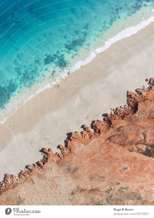 coastline Nature Landscape Elements Earth Sand Waves Coast Beach Bay Reef Ocean Island Adventure Australia Cliff Turquoise Red Travel photography Esthetic