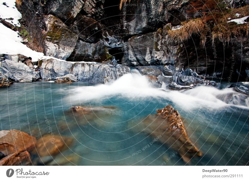 well Environment Nature Water Winter Snow Plant Grass Moss Rock Canyon Waves River Waterfall Adventure Colour photo Exterior shot Deserted Day Shadow Contrast