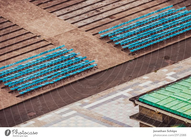 Seat rows in Open Air Theater Tourism Stage Outdoor festival Moody Great Britain Travel photography Scotland Vacation & Travel Theatre Stage play Places