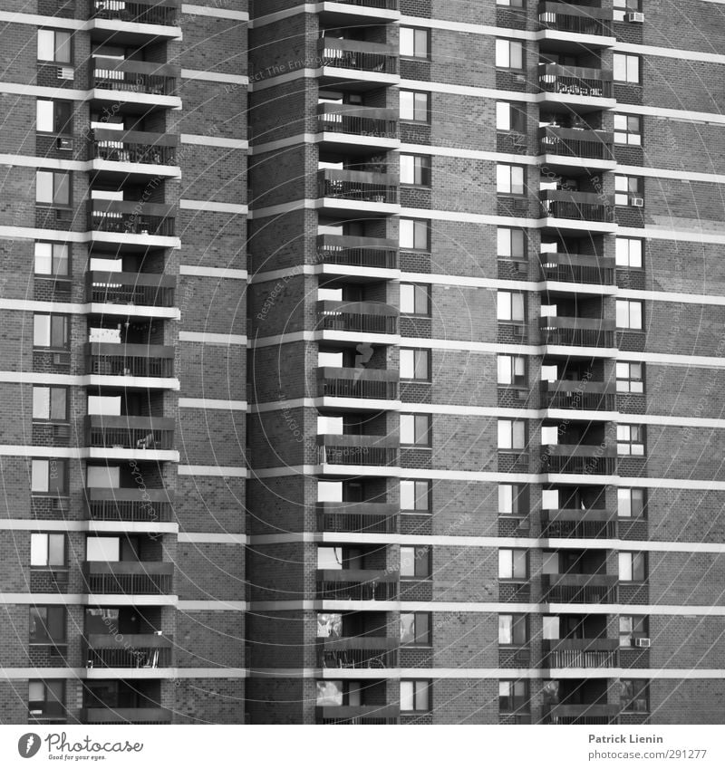 free yourself Town Manmade structures Building Architecture Facade Balcony Beginning Black & white photo Exterior shot Deserted Day Light Contrast