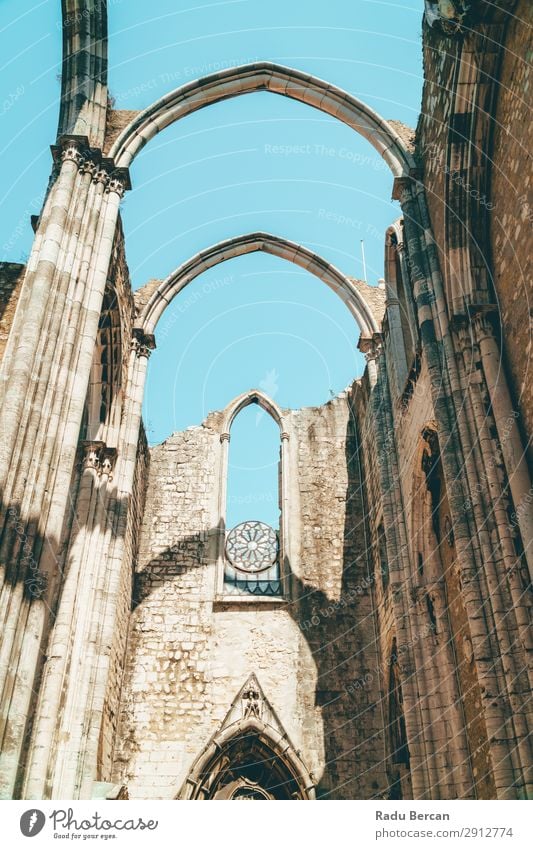 Convent Of Our Lady Of Mount Carmel (Convento da Ordem do Carmo) Is A Gothic Roman Catholic Church Built In 1393 In Lisbon City Of Portugal carmo igreja