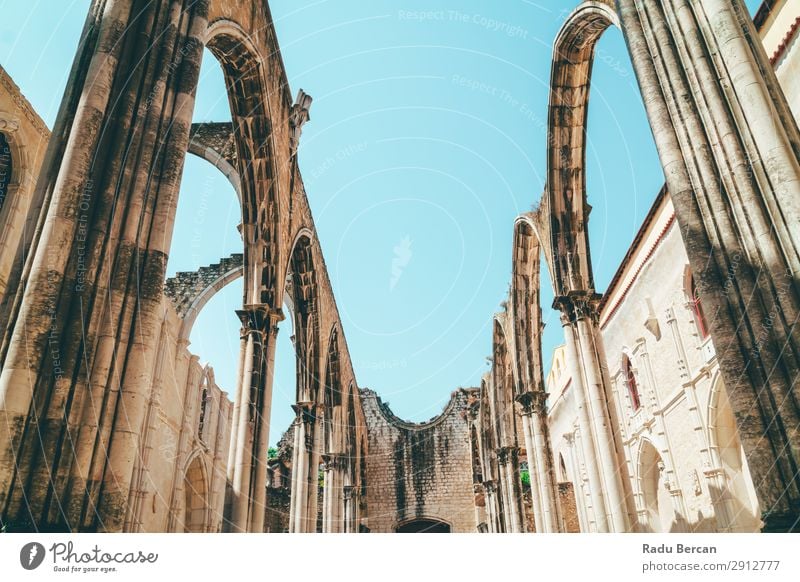 Convent Of Our Lady Of Mount Carmel (Convento da Ordem do Carmo) Is A Gothic Roman Catholic Church Built In 1393 In Lisbon City Of Portugal carmo igreja